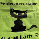 Moderately stable cat lady tote bag