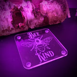 Bee awesome, kind, happy, compassionate acrylic coaster set