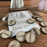 Laser engraved  Daily Desire Tokens  Gift set 2