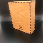 Tarot/Witchcraft/Wicca card box Magic Circle - oak veneer, velvet lined