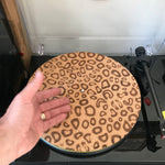 Cork Turntable Slip Mat  | Leopard Print