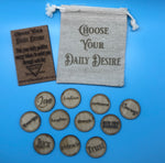 Laser engraved  Daily Desire Tokens  Gift set 2