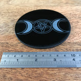 Pentagram & Tree of Life moon phase coaster
