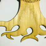 Tree of life Yggdrasil wall clock oak veneer wood