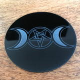 Pentagram & Tree of Life moon phase coaster