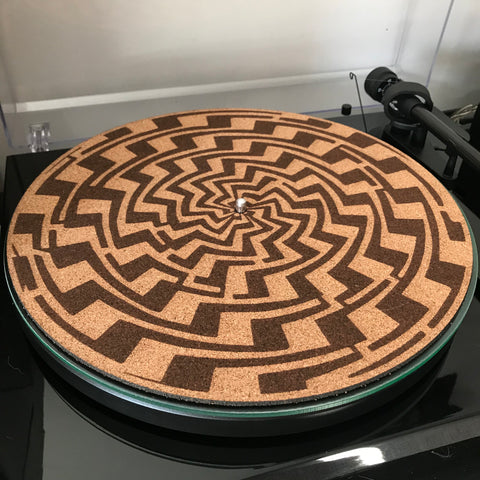 Cork Turntable slip mat | labyrinth