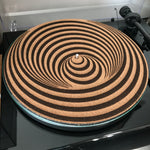 Cork Turntable | vinyl | record | Slip Mat | Vertigo Swirl