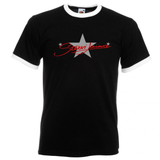 Steevi Jaimz Silver Star logo Mens T Shirt BLACK