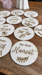 Baby Firsts Milestones (Baby Shower, Photos Prop, Sign, Plaque) Wooden Gift Set