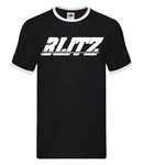 Blitz White  logo Mens T Shirt BLACK