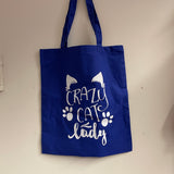 Crazy cat lady tote bag