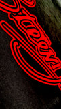 Steevi Jaimz Red border logo Mens T Shirt BLACK