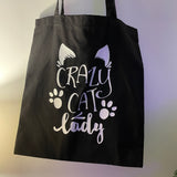 Crazy cat lady tote bag