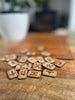 Rune casting board and 24 Elder Futhark rune set