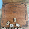 Rune casting board and 24 Elder Futhark rune set