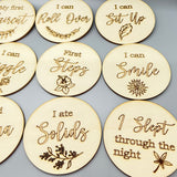 Baby Firsts Milestones (Baby Shower, Photos Prop, Sign, Plaque) Wooden Gift Set