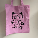 Crazy cat lady tote bag