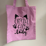 Crazy cat lady tote bag