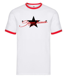 Steevi Jaimz Black Star logo Mens T Shirt WHITE